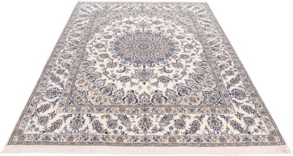 Nain Persian Rug 248 × 304 cm, Wool and Silk, Blue/Turquoise, hand-knotted — view 2