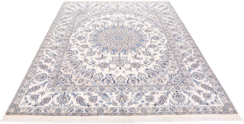 Nain Persian Rug 248 × 304 cm, Wool and Silk, Blue/Turquoise, hand-knotted — view 3