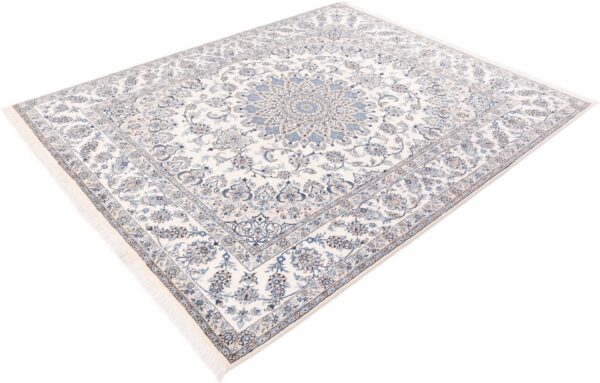 Nain Persian Rug 248 × 304 cm, Wool and Silk, Blue/Turquoise, hand-knotted — view 5