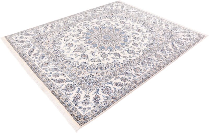Nain Persian Rug 248 × 304 cm, Wool and Silk, Blue/Turquoise, hand-knotted — view 5