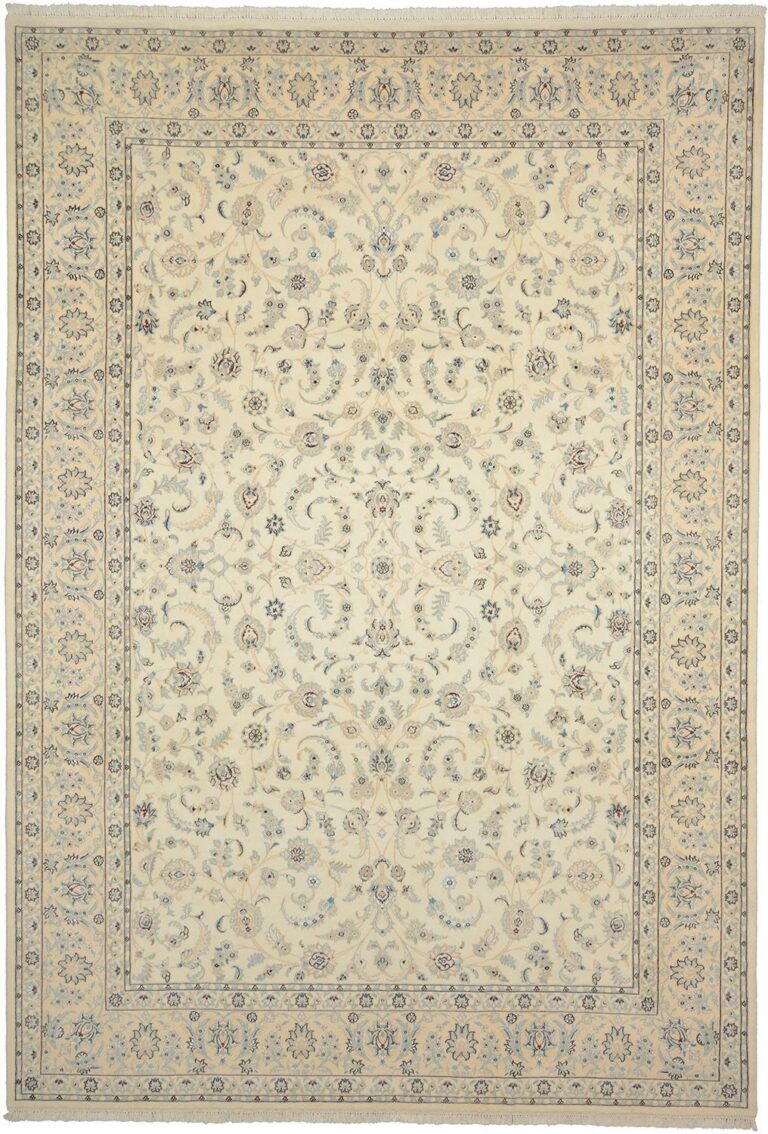 Nain Persian Rug 253 × 367 cm, Wool and Silk, hand-knotted