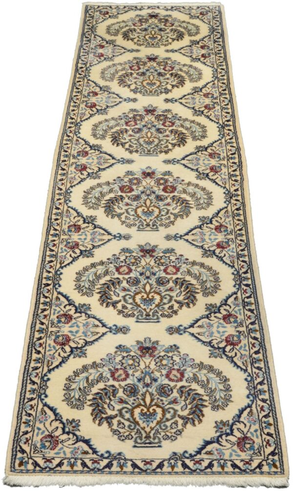 Nain Persian Rug 67 × 300 cm, Wool and Silk, hand-knotted — view 2 Nain Persian Rug 67 × 300 cm, Wool and Silk, hand-knotted — view 2