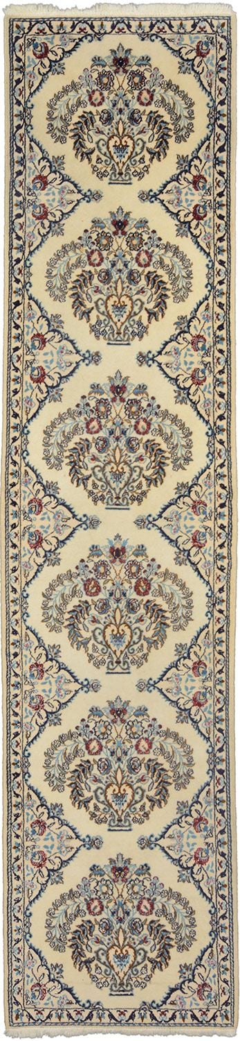 Nain Persian Rug 67 × 300 cm, Wool and Silk, hand-knotted Nain Persian Rug 67 × 300 cm, Wool and Silk, hand-knotted