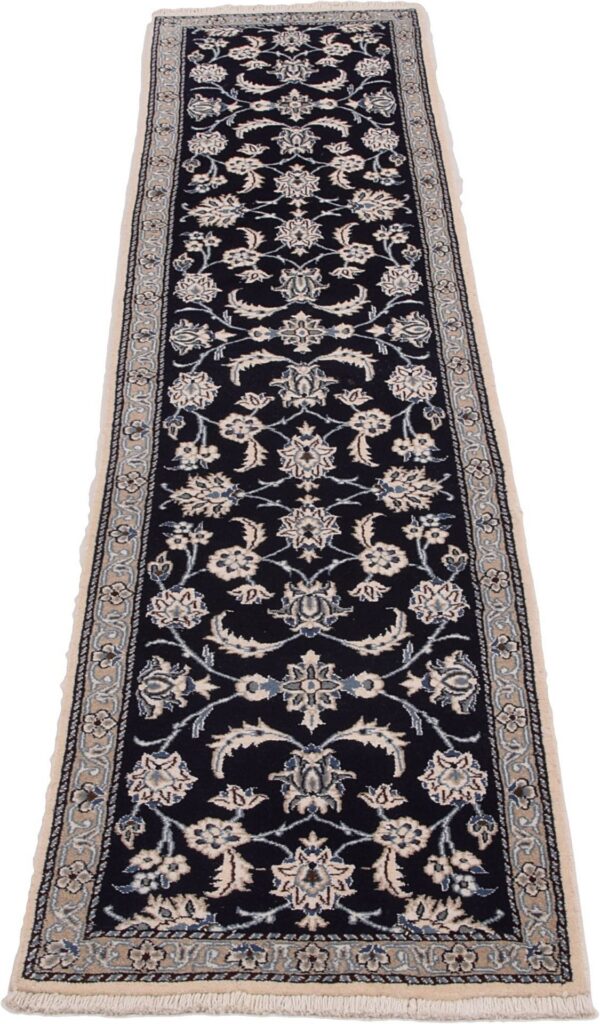 Nain Persian Rug 68 × 303 cm, Wool and Silk, hand-knotted — view 2 Nain Persian Rug 68 × 303 cm, Wool and Silk, hand-knotted — view 2