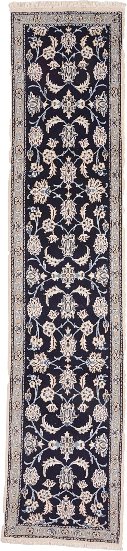 Nain Persian Rug 68 × 303 cm, Wool and Silk, hand-knotted Nain Persian Rug 68 × 303 cm, Wool and Silk, hand-knotted