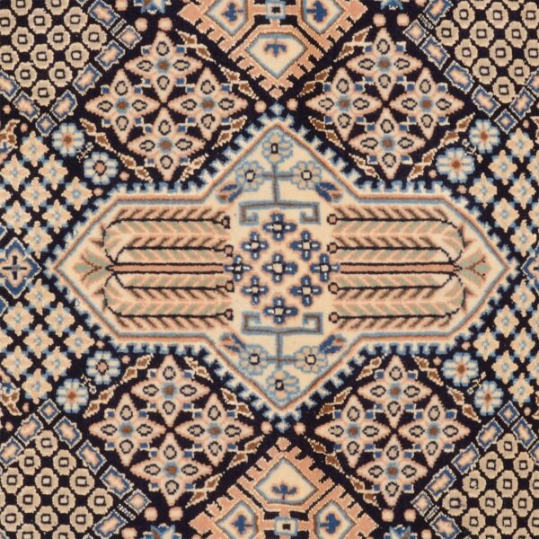 Nain Persian Rug 90 × 114 cm, Wool and Silk, hand-knotted — view 3 Nain Persian Rug 90 × 114 cm, Wool and Silk, hand-knotted — view 3