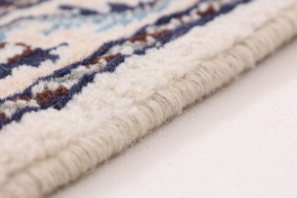 Nain Persian Rug 90 × 140 cm, Wool and Silk, Blue/Turquoise, hand-knotted — view 6