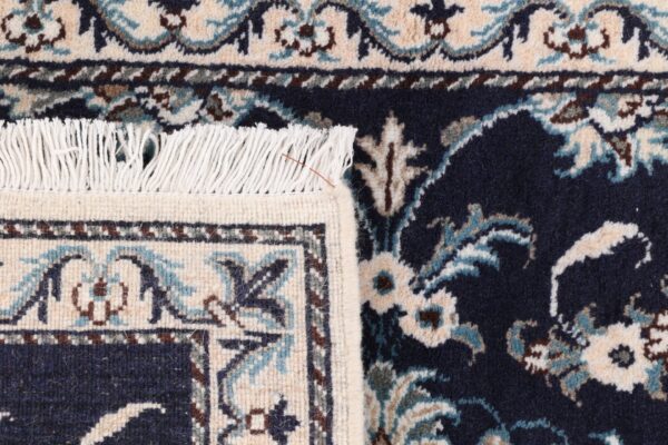Nain Persian Rug 90 × 140 cm, Wool and Silk, Blue/Turquoise, hand-knotted — view 7