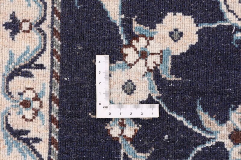 Nain Persian Rug 90 × 140 cm, Wool and Silk, Blue/Turquoise, hand-knotted — view 9