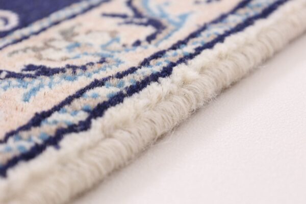 Nain Persian Rug 90 × 140 cm, Wool and Silk, Blue/Turquoise, hand-knotted — view 6
