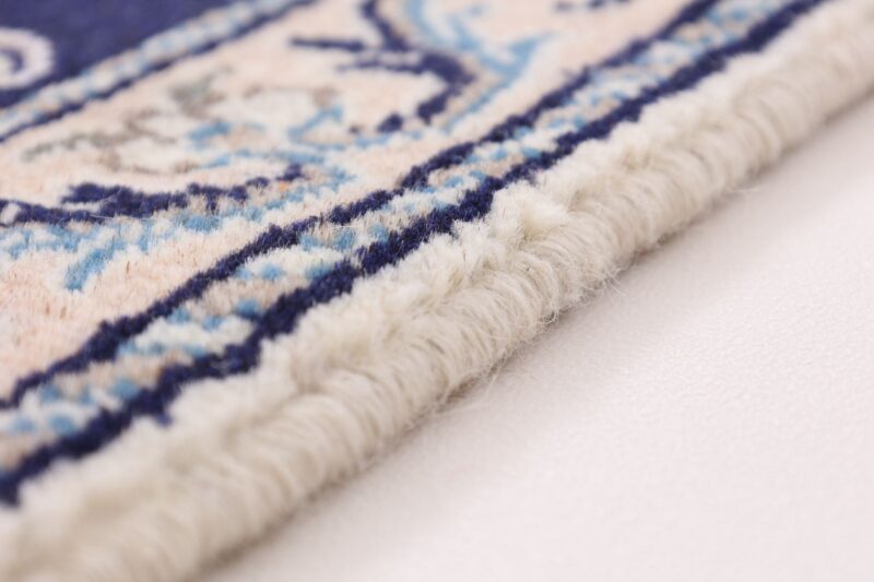 Nain Persian Rug 90 × 140 cm, Wool and Silk, Blue/Turquoise, hand-knotted — view 6