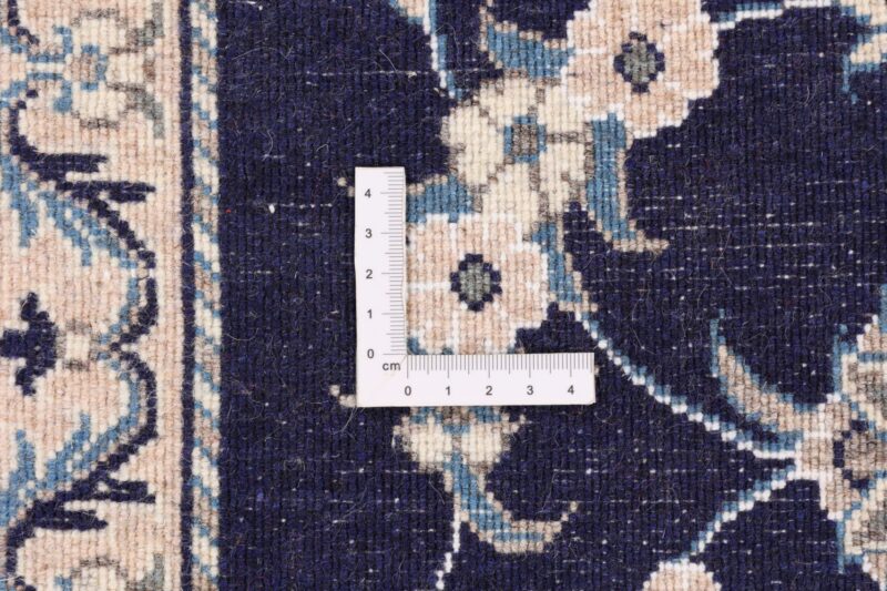 Nain Persian Rug 90 × 140 cm, Wool and Silk, Blue/Turquoise, hand-knotted — view 9