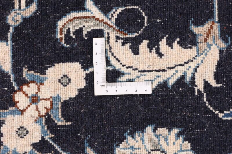 Nain Persian Rug 90 × 140 cm, Wool and Silk, Blue/Turquoise, hand-knotted — view 9