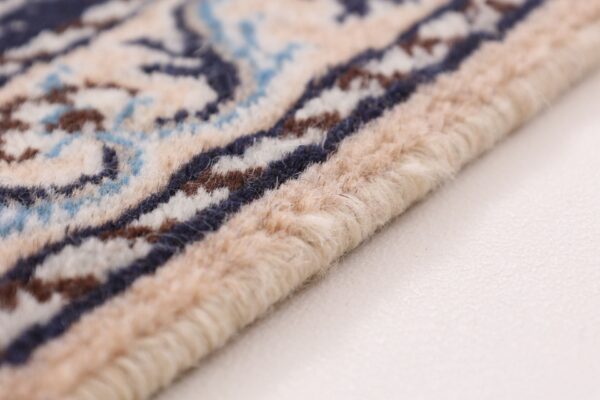 Nain Persian Rug 90 × 140 cm, Wool and Silk, Blue/Turquoise, hand-knotted — view 6