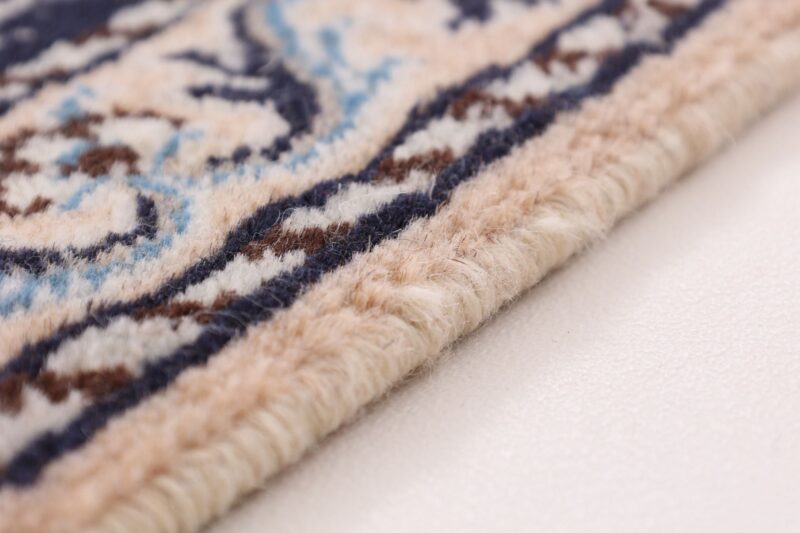 Nain Persian Rug 90 × 140 cm, Wool and Silk, Blue/Turquoise, hand-knotted — view 6