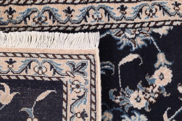 Nain Persian Rug 90 × 140 cm, Wool and Silk, Blue/Turquoise, hand-knotted — view 7