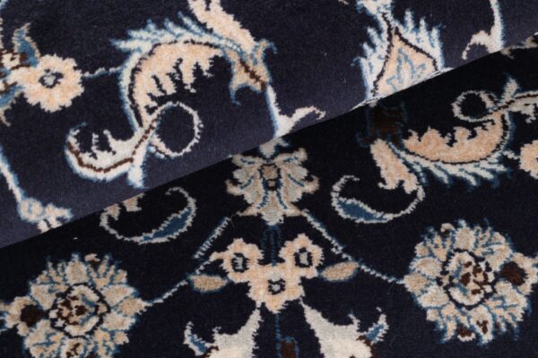 Nain Persian Rug 90 × 140 cm, Wool and Silk, Blue/Turquoise, hand-knotted — view 8