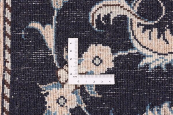 Nain Persian Rug 90 × 140 cm, Wool and Silk, Blue/Turquoise, hand-knotted — view 9
