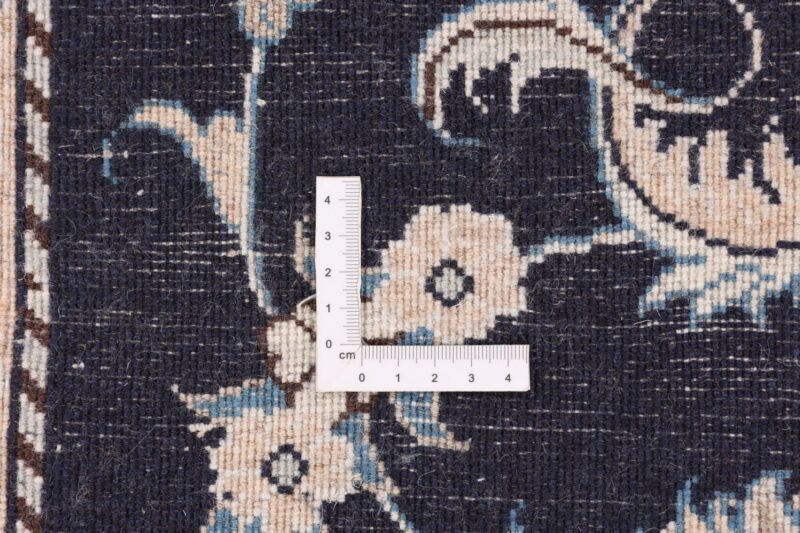 Nain Persian Rug 90 × 140 cm, Wool and Silk, Blue/Turquoise, hand-knotted — view 9