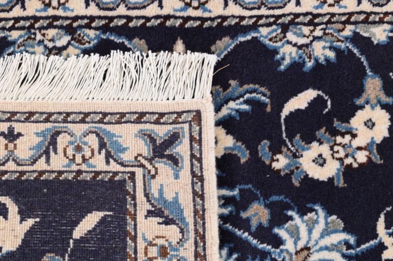 Nain Persian Rug 90 × 140 cm, Wool and Silk, Blue/Turquoise, hand-knotted — view 7