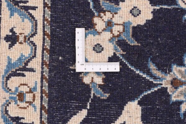 Nain Persian Rug 90 × 140 cm, Wool and Silk, Blue/Turquoise, hand-knotted — view 9