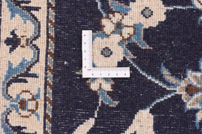 Nain Persian Rug 90 × 140 cm, Wool and Silk, Blue/Turquoise, hand-knotted — view 9