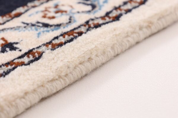 Nain Persian Rug 90 × 140 cm, Wool and Silk, Blue/Turquoise, hand-knotted — view 6