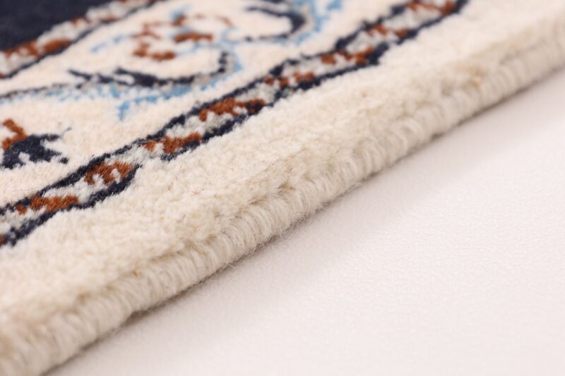 Nain Persian Rug 90 × 140 cm, Wool and Silk, Blue/Turquoise, hand-knotted — view 6