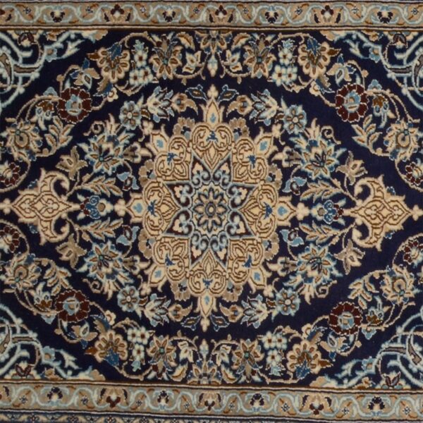 Nain Persian Rug 96 × 390 cm, Wool and Silk, hand-knotted — view 4
