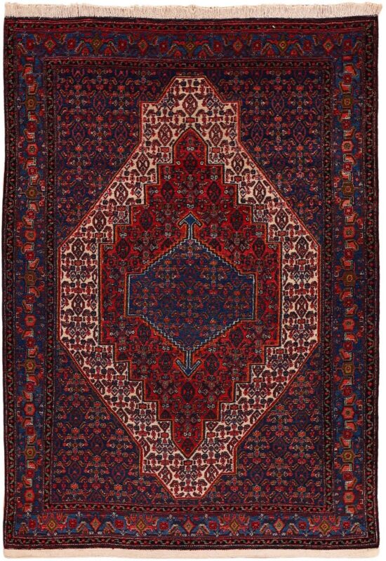 Senneh Persian Rug 118 × 165 cm, Wool, hand-knotted, antique