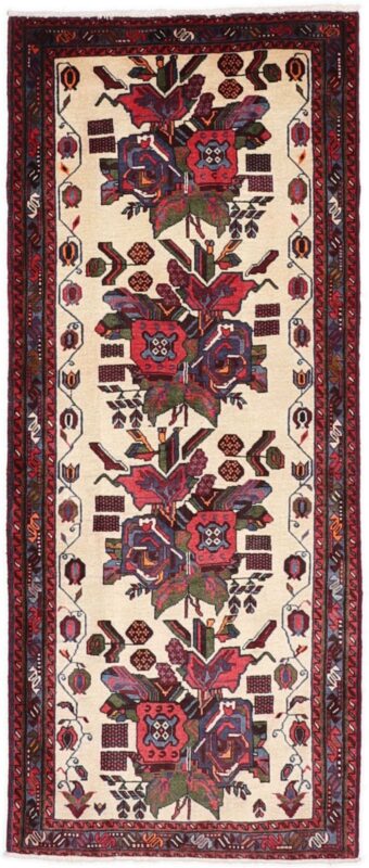 Sirjan Persian Rug 87 × 210 cm, Wool and Silk, hand-knotted