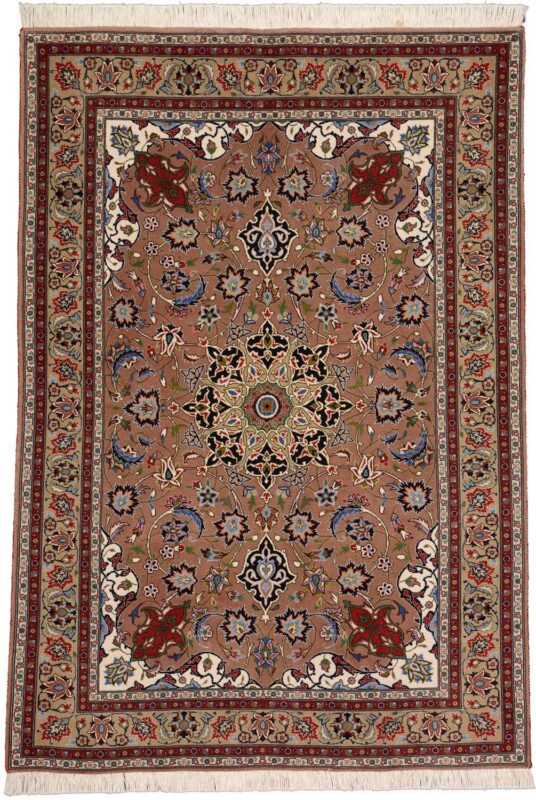 Tabriz Persian Rug 100 × 150 cm, Wool and Silk, hand-knotted