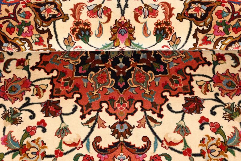 Tabriz Persian Rug 102 × 156 cm, Wool and Silk, hand-knotted — view 8