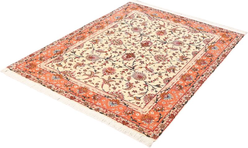 Tabriz Persian Rug 150 × 197 cm, Wool and Silk, hand-knotted — view 3
