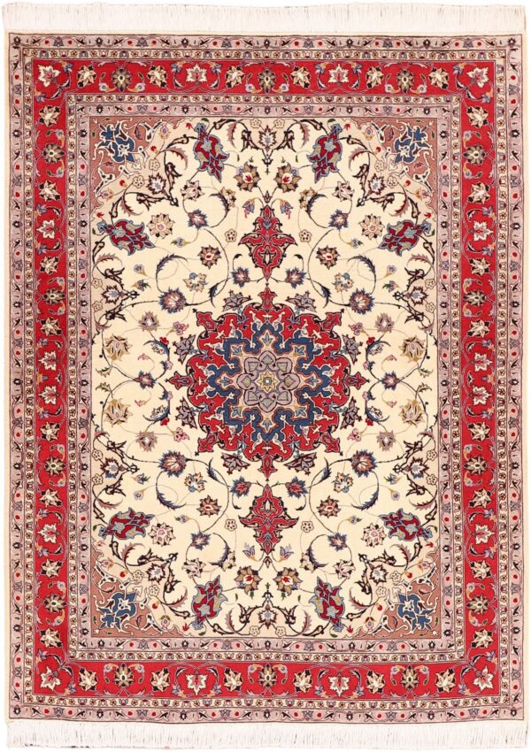 Tabriz Persian Rug 153 × 202 cm, Wool and Silk, hand-knotted