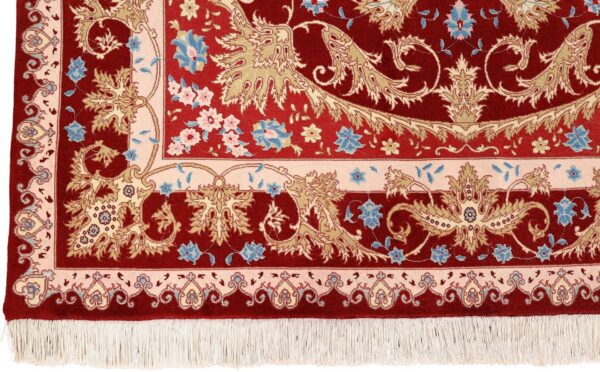 Tabriz Persian Rug 156 × 208 cm, Wool and Silk, hand-knotted — view 5 Tabriz Persian Rug 156 × 208 cm, Wool and Silk, hand-knotted — view 5