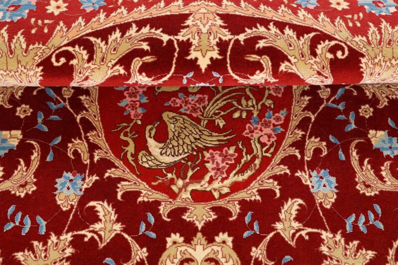 Tabriz Persian Rug 156 × 208 cm, Wool and Silk, hand-knotted — view 8 Tabriz Persian Rug 156 × 208 cm, Wool and Silk, hand-knotted — view 8