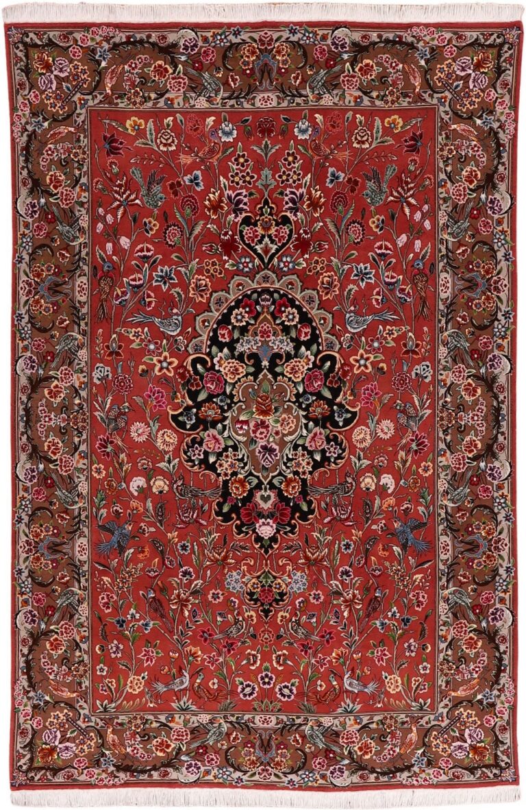 Tabriz Persian Rug 195 × 295 cm, Wool and Silk, hand-knotted