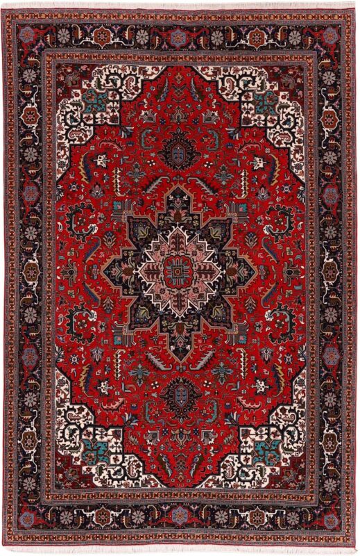 Tabriz Persian Rug 204 × 312 cm, Wool and Silk, hand-knotted