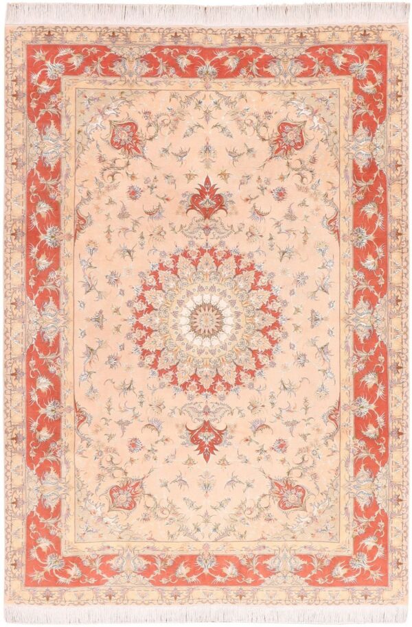 Tabriz Persian Rug 205 × 298 cm, Wool and Silk, hand-knotted Tabriz Persian Rug 205 × 298 cm, Wool and Silk, hand-knotted