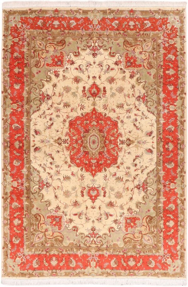 Tabriz Persian Rug 205 × 300 cm, Wool and Silk, hand-knotted