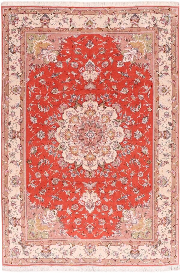 Tabriz Persian Rug 205 × 302 cm, Wool and Silk, hand-knotted