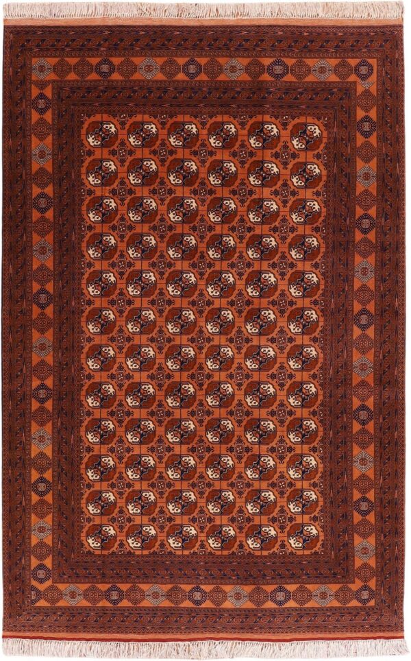 Turkmen Persian Rug 202 × 305 cm, Wool, hand-knotted
