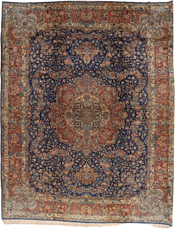 Yazd Persian Rug 344 × 430 cm, Wool, hand-knotted, 70 years old