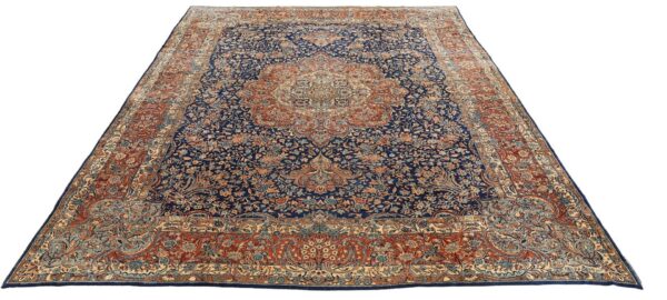 Yazd Persian Rug 344 × 430 cm, Wool, hand-knotted, 70 years old — view 2