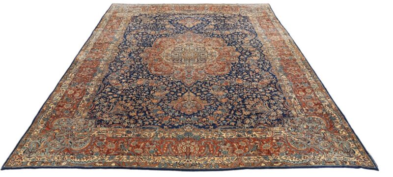 Yazd Persian Rug 344 × 430 cm, Wool, hand-knotted, 70 years old — view 2